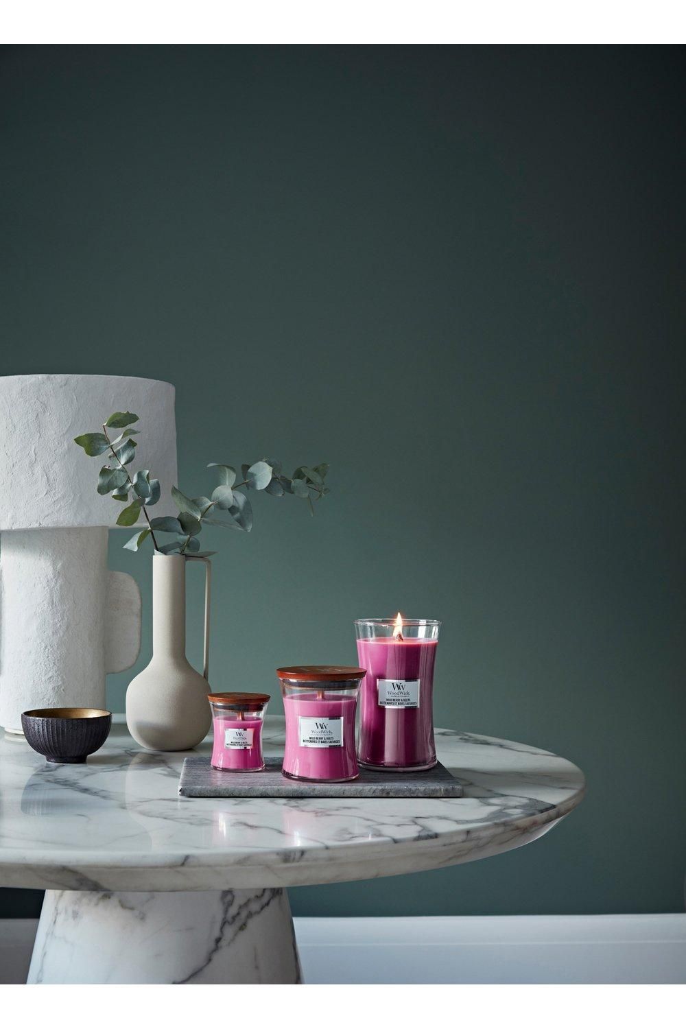 Woodwick Wild Berry & Beets Medium Candle Pink image 2