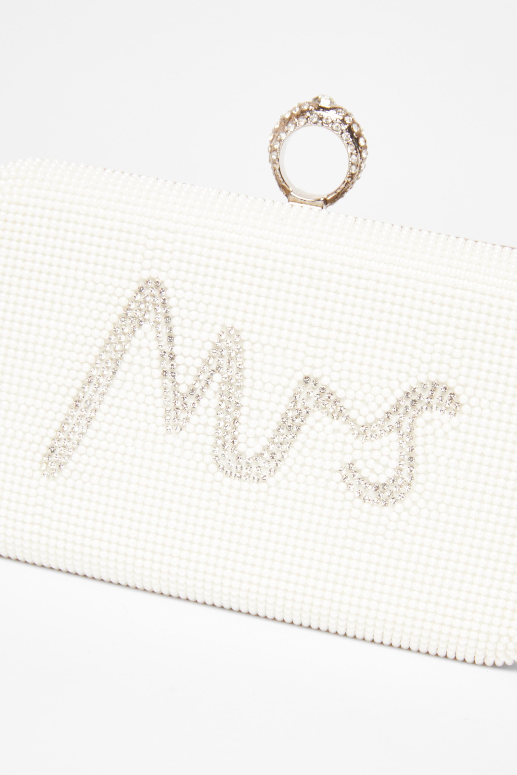 Quiz White Bridal Box Bag image 5