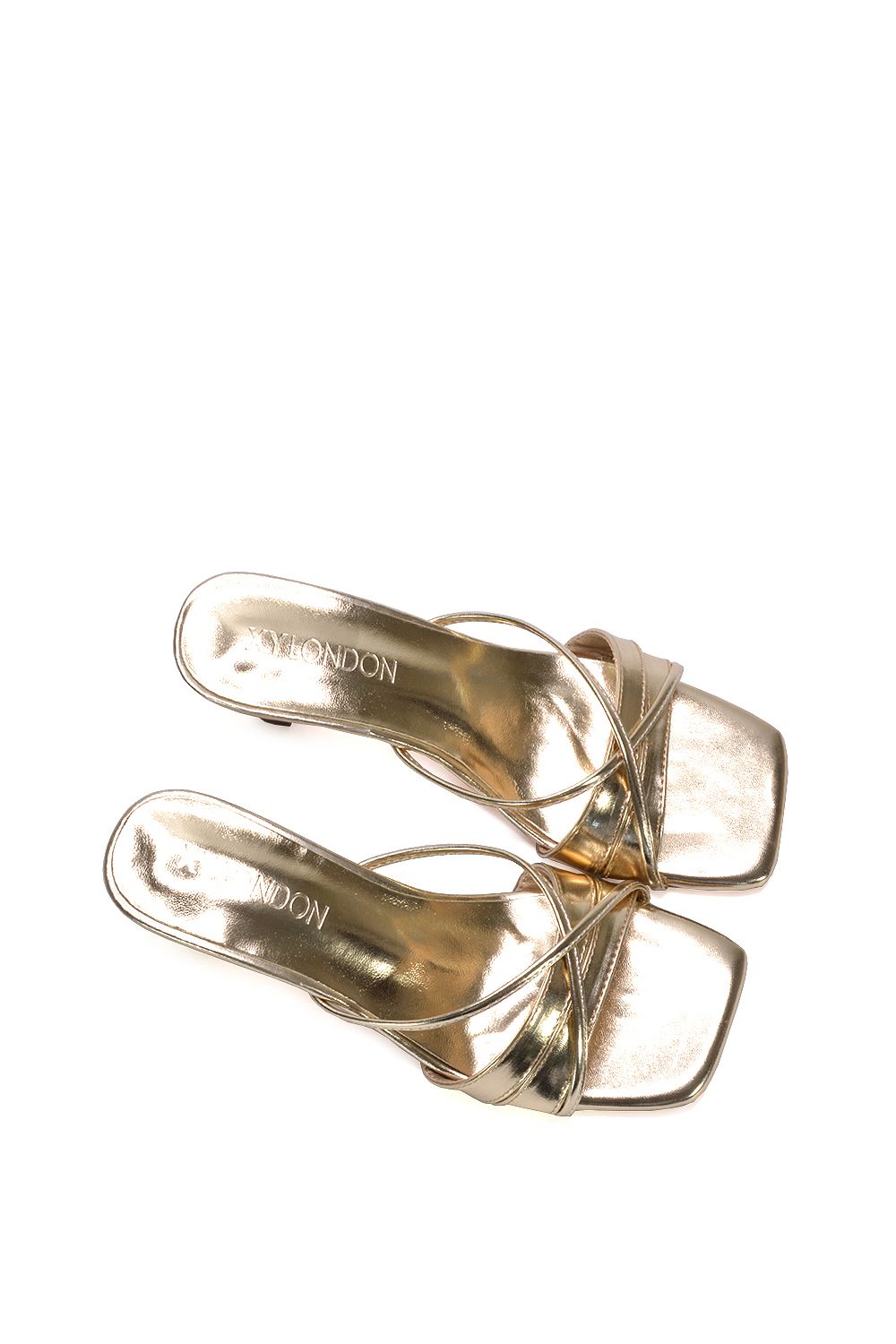 XY London 'Claudia' Mid Heeled Sandal Slip On Mules With Square Toe image 5