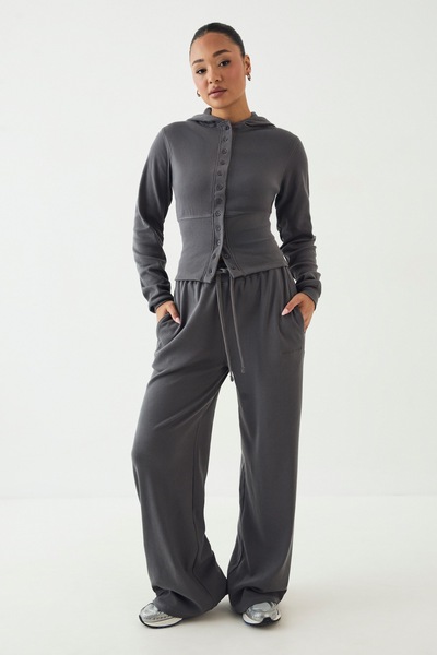 DSGN Studio DSGN Studio Heavy Rib Straight Leg Jogger Charcoal