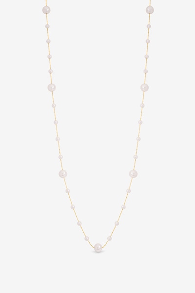 Jon Richard Gold Plated Mixed Pearl and Gold Chain Rope Necklace
