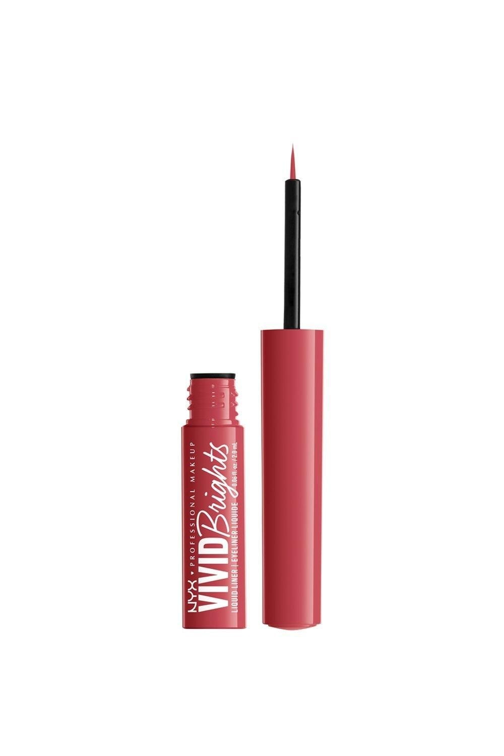 NYX Professional Makeup Vivid Brights Liquid Eyeliner On Red image 1