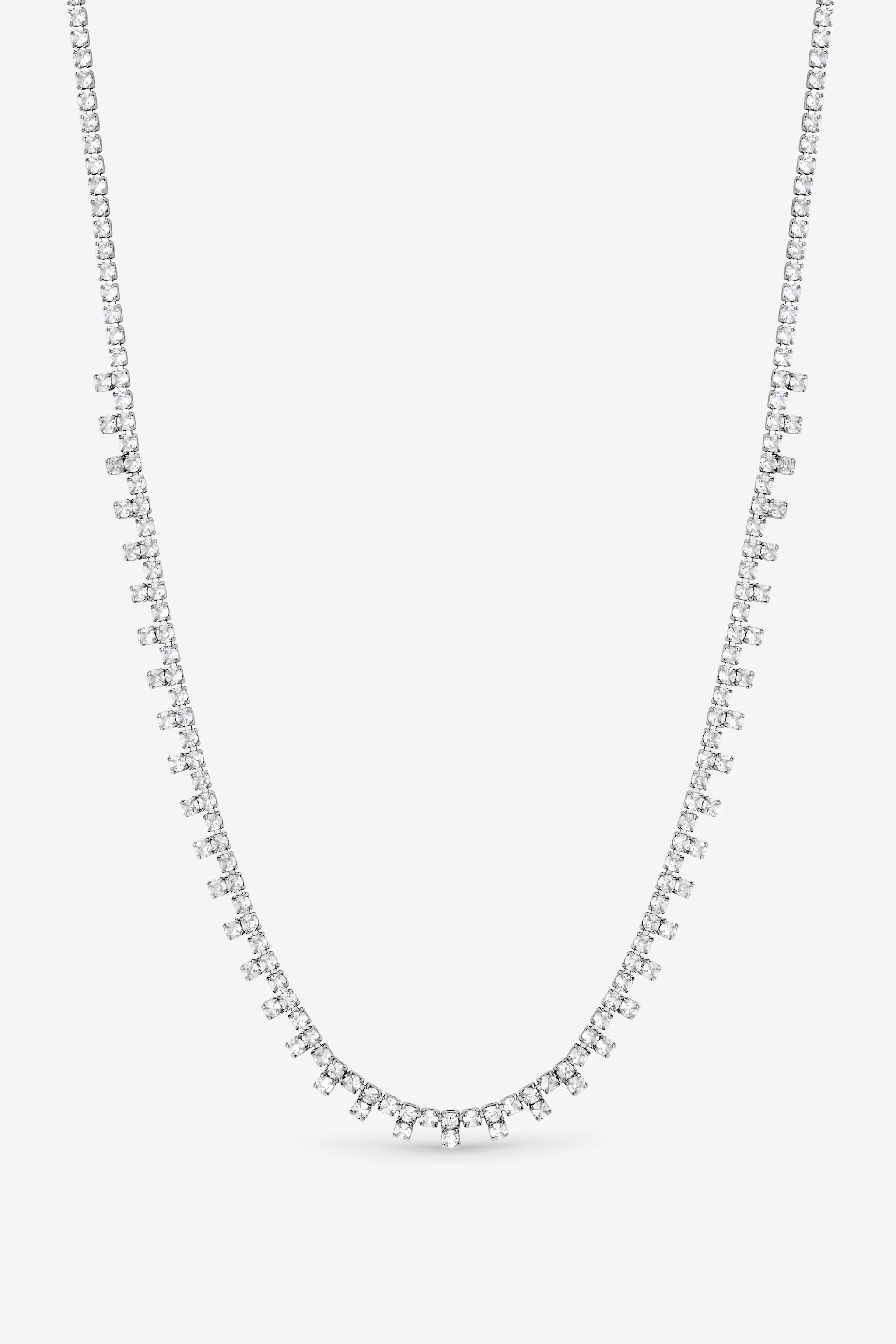 Jon Richard Rhodium Plated Cubic Zirconia Fine Drop Necklace image 1