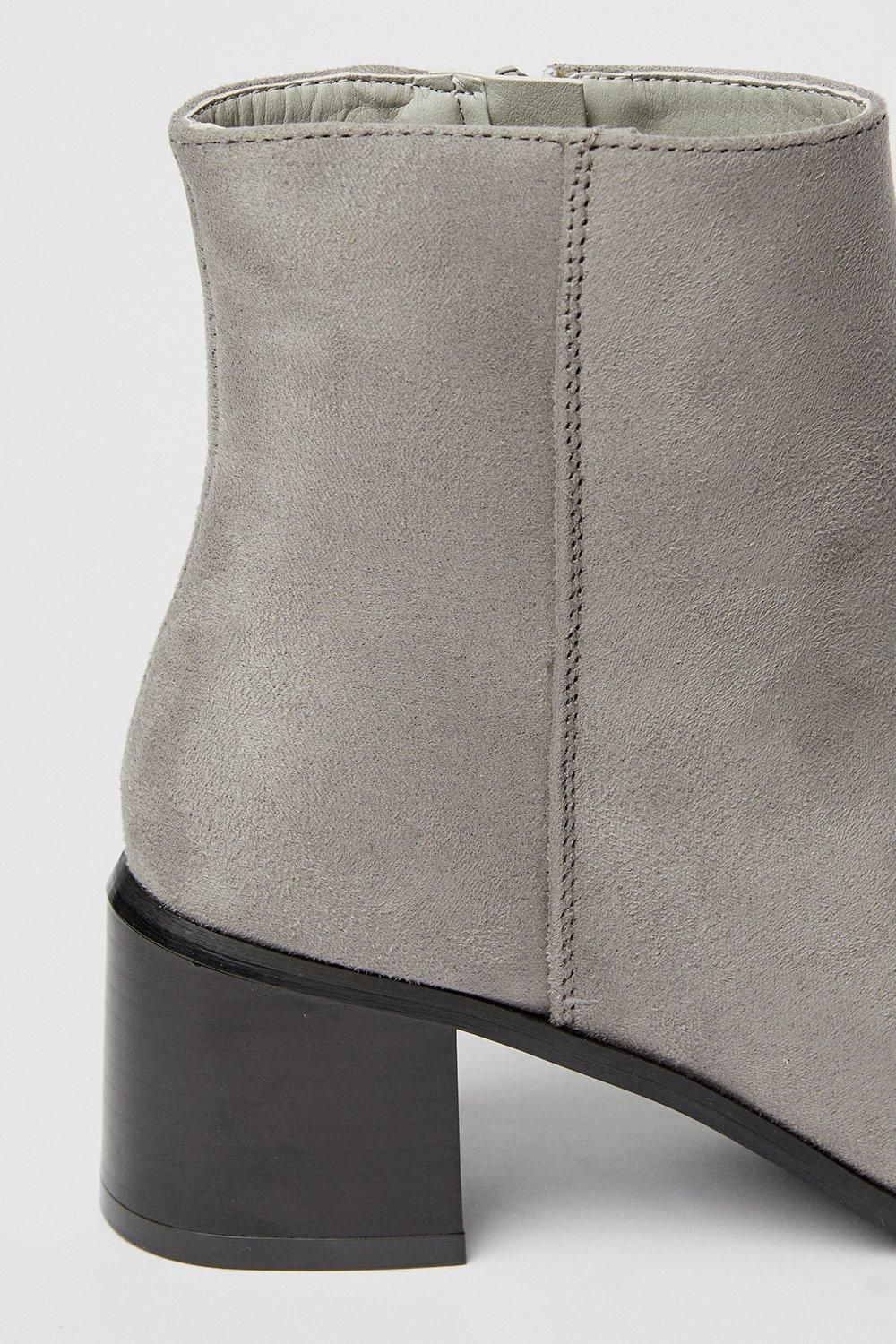 Dorothy Perkins Andrea Block Heel Ankle Boots Grey image 4
