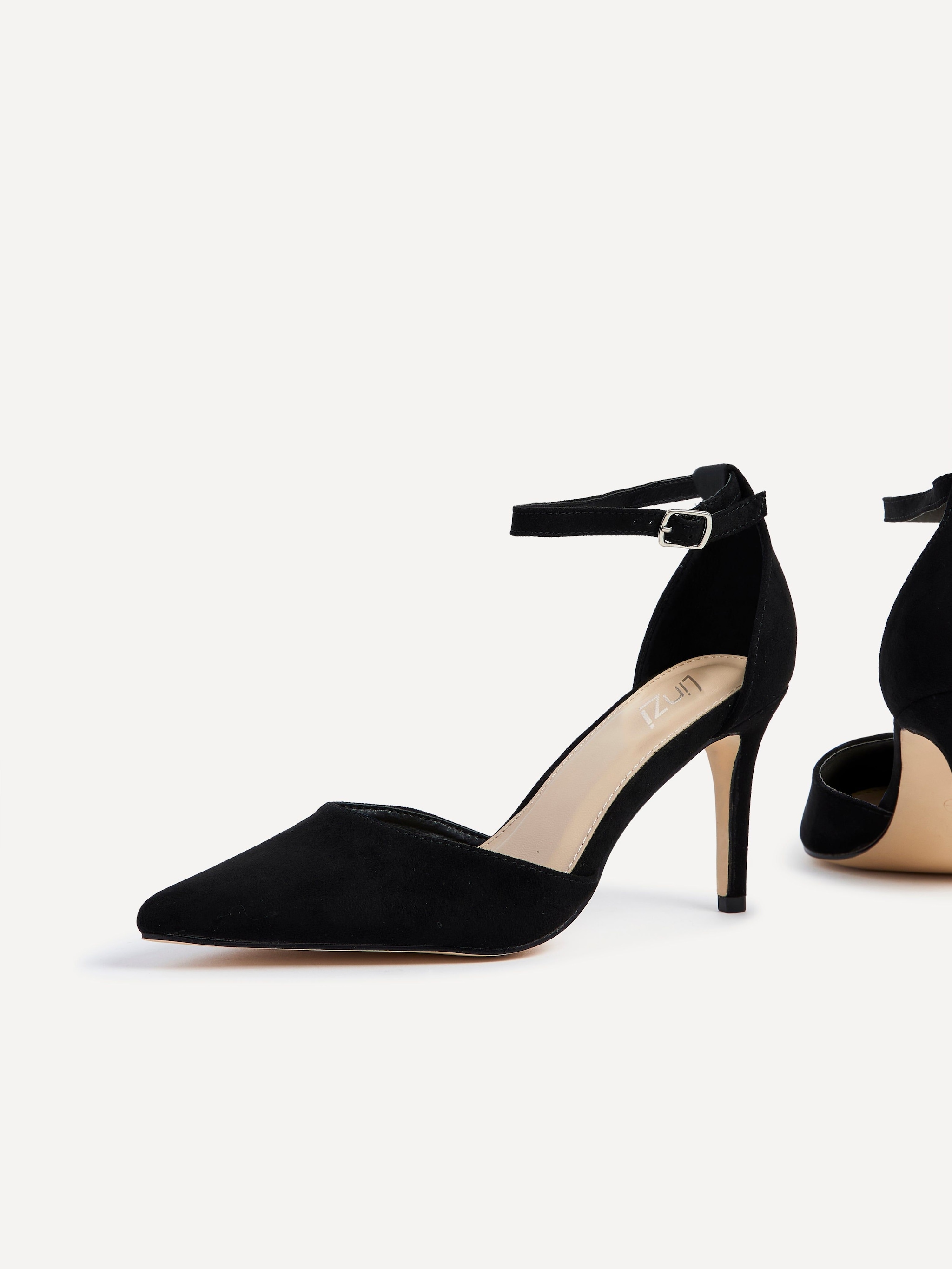 Linzi Maci Black Suede Stiletto Court Heel image 5