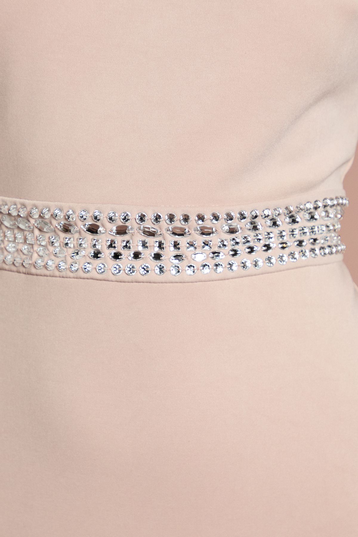 Coast Column Embellished Waist Ponte Midi Dress Mocha image 5