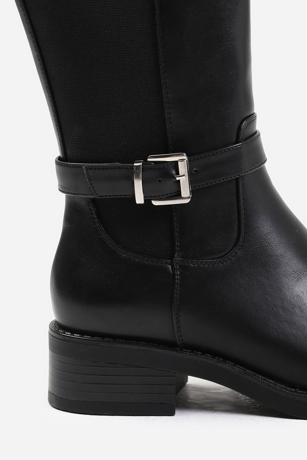 Where's That From 'Bode' Stretch Wide Calf Knee High Boots With Buckle Detail image 3