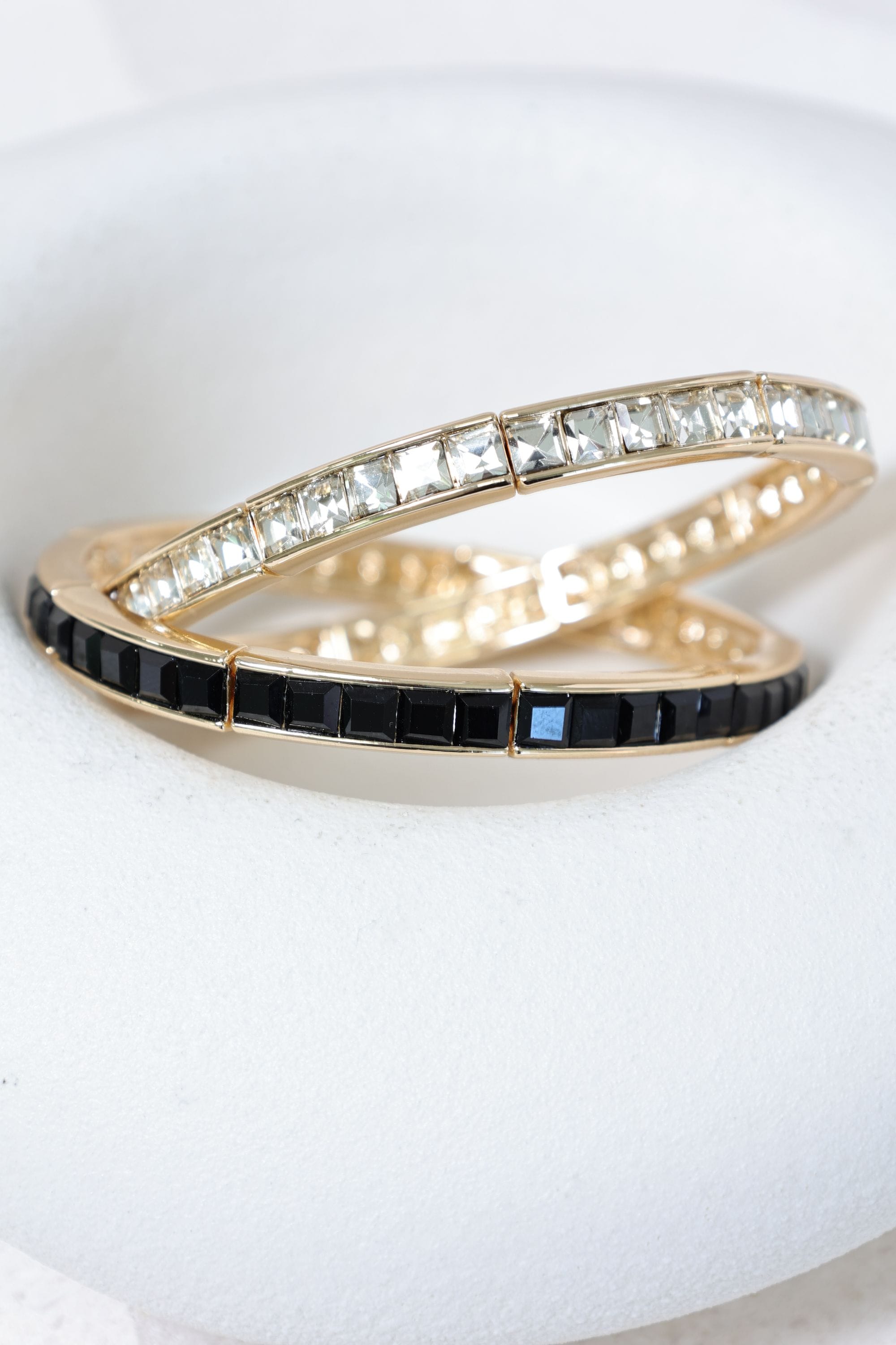 Jon Richard Gold Plated and Cubic Zirconia Stretch Bracelet image 3