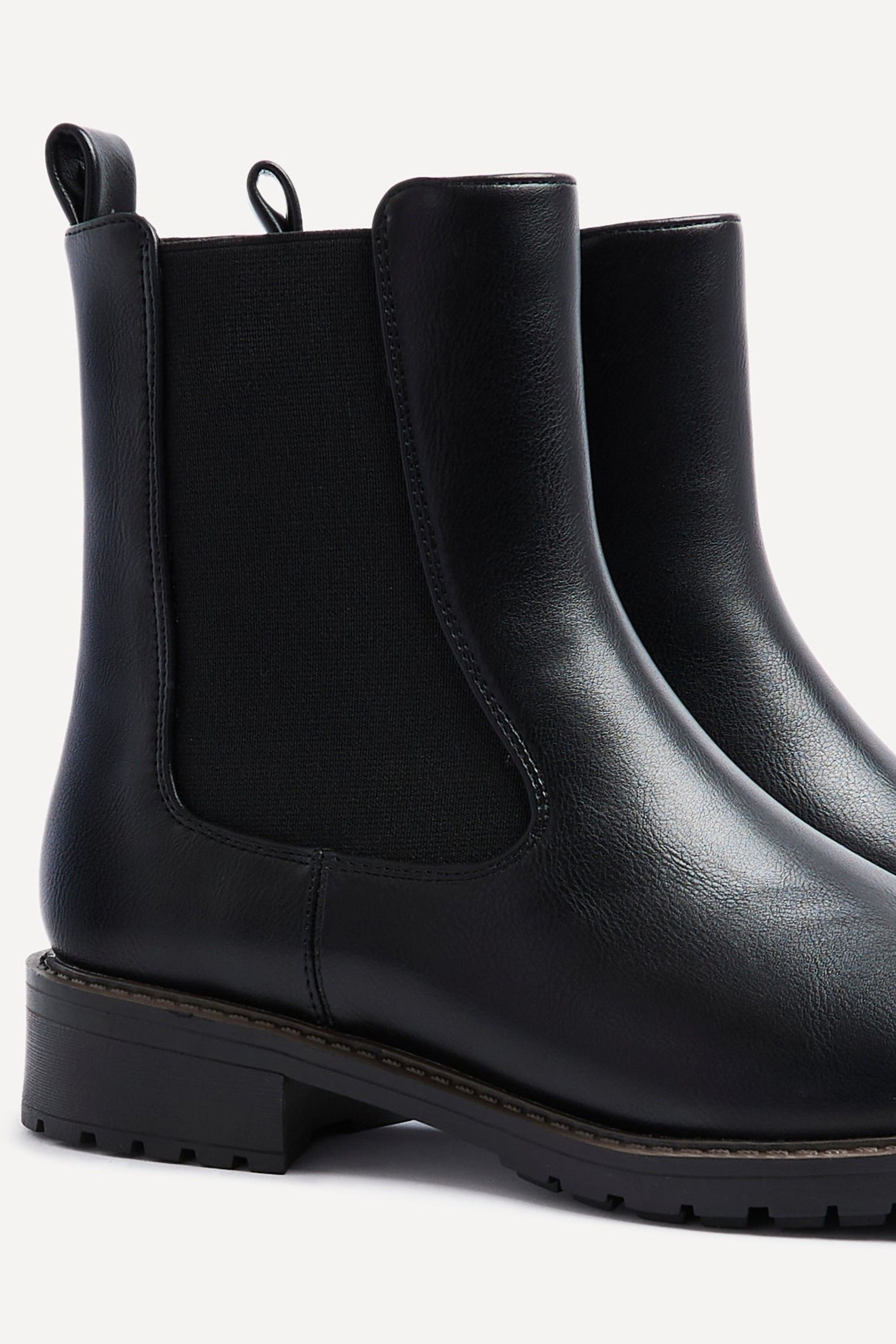 Linzi Dalston Black Faux Leather Classic Chelsea Boot image 5