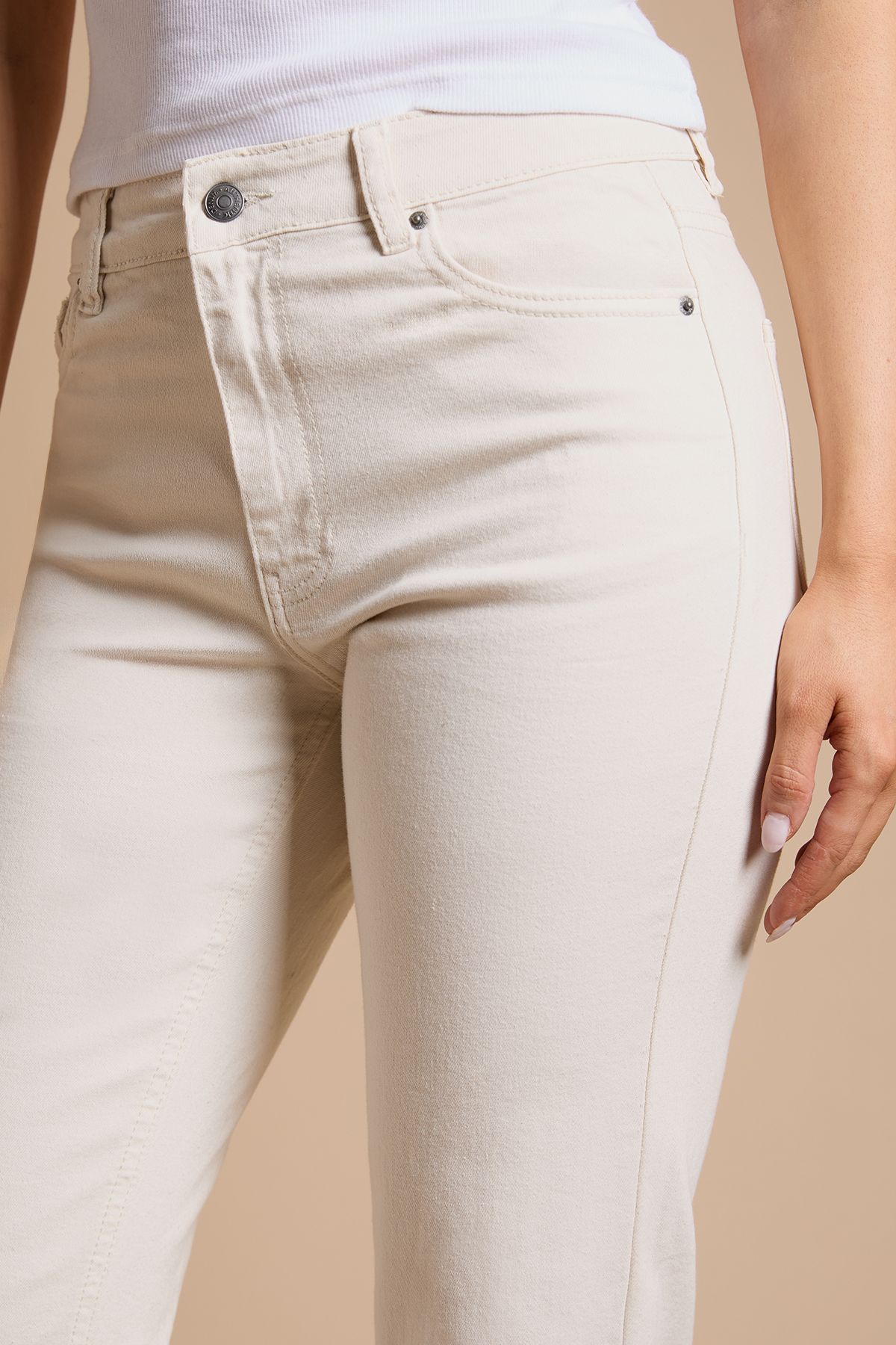 Dorothy Perkins Comfort Stretch Bootcut Jeans Ecru image 2