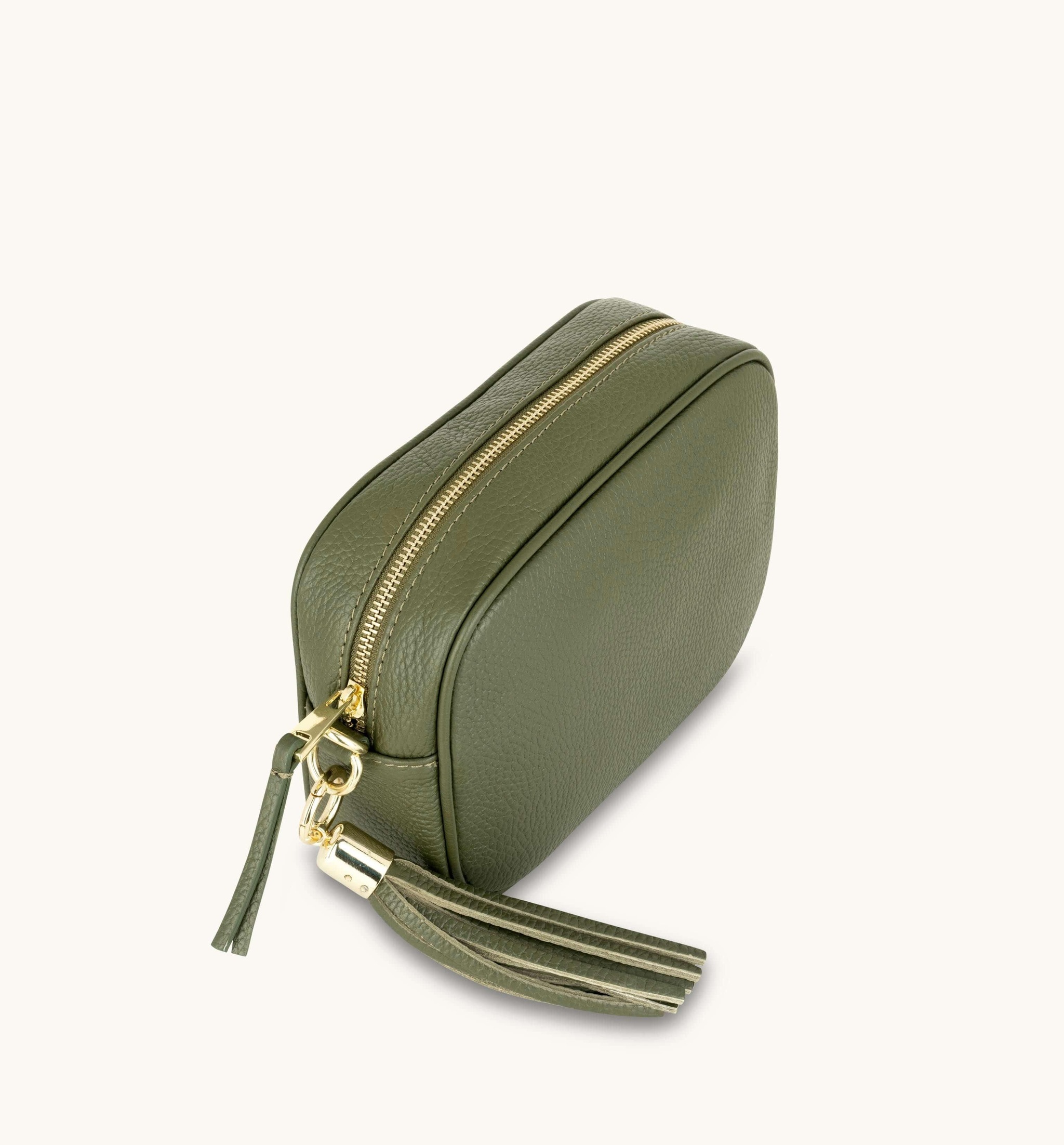 Apatchy London Olive Green Leather Crossbody Bag With Olive Green Arrow Strap image 5