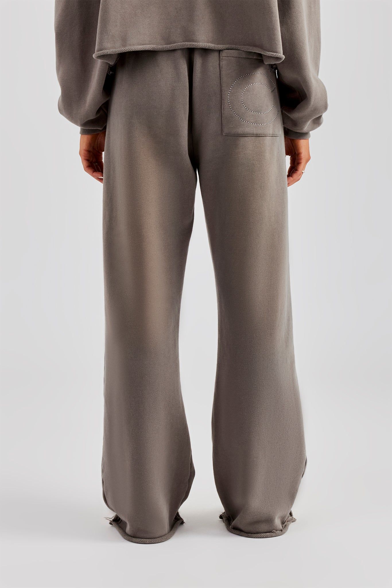Cernucci Washed Wide Leg Jogger - Grey image 4