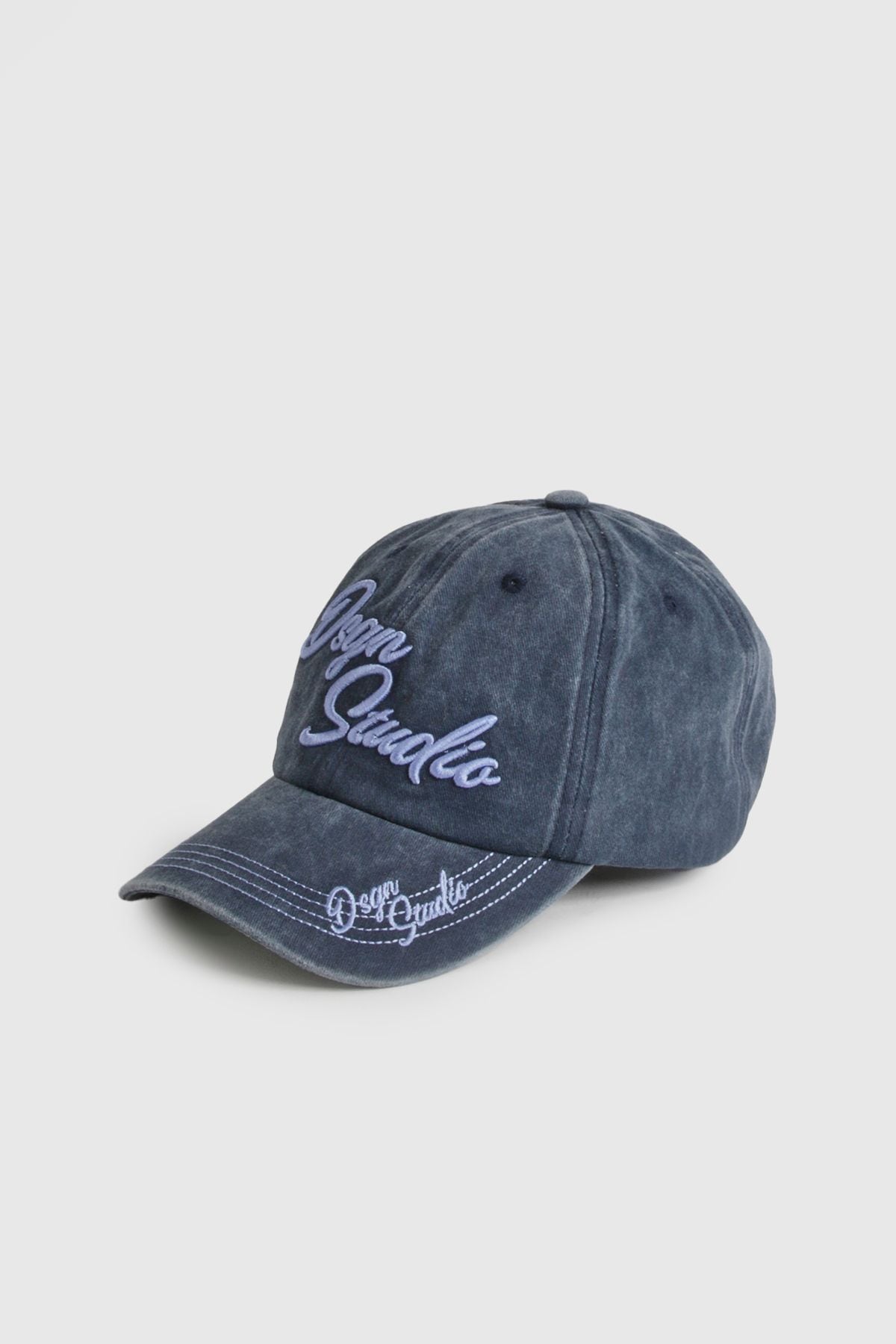 DSGN Studio DSGN Studio Embroidered Washed Cap Indigo image 2