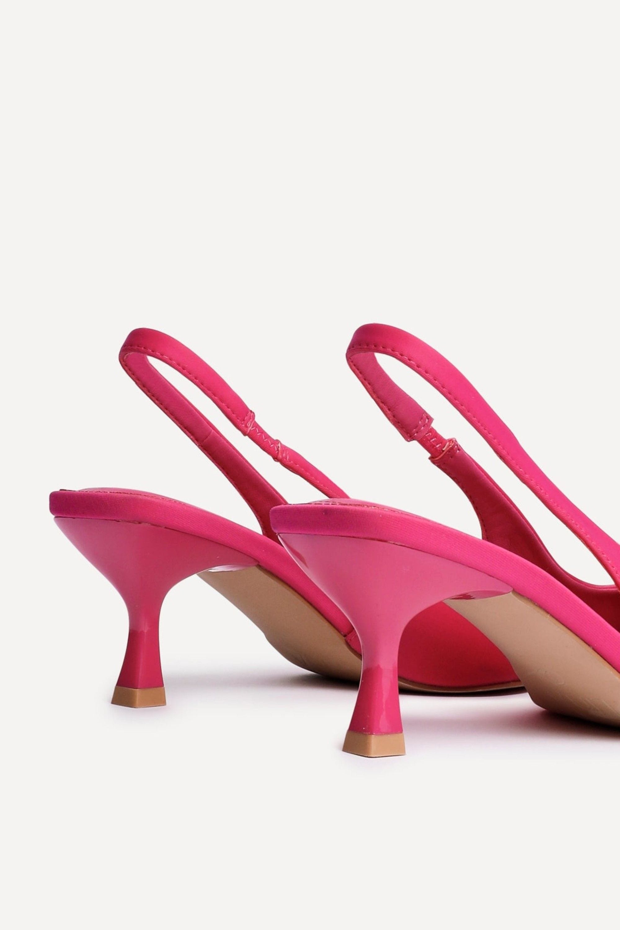 Linzi Tavia Fuchsia Scuba Slingback Court Heels image 5