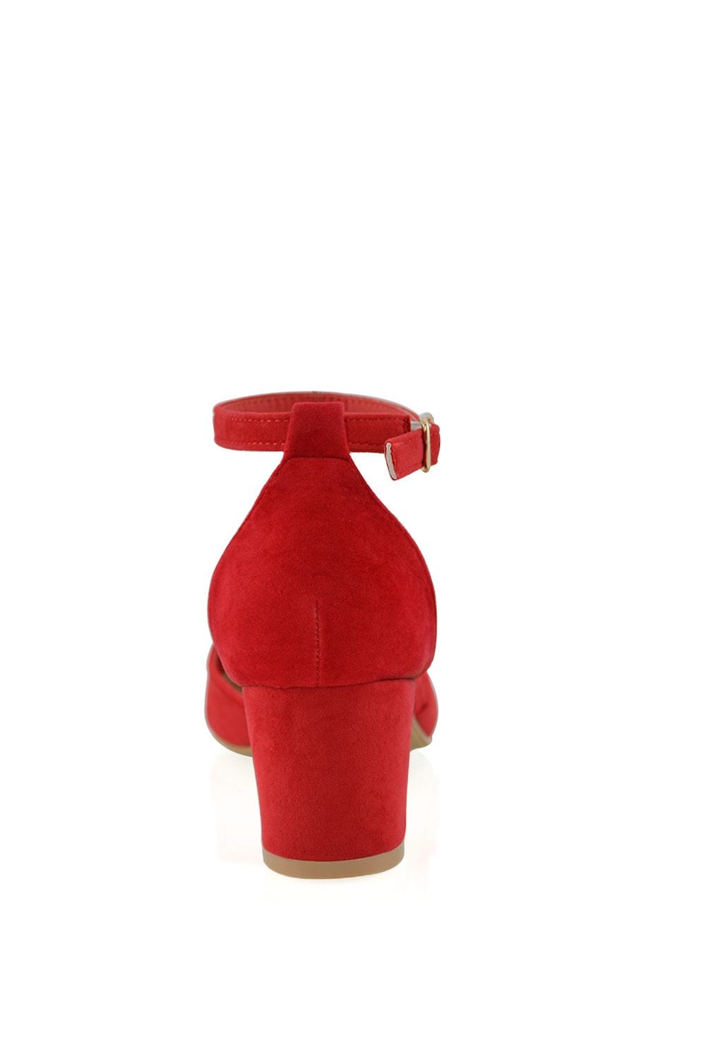 XY London 'Billie-May' Chunky Strappy Mid Block High Heels Court Shoes image 3