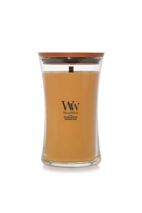 Woodwick Large Hourglass Golden Bourbon Multi