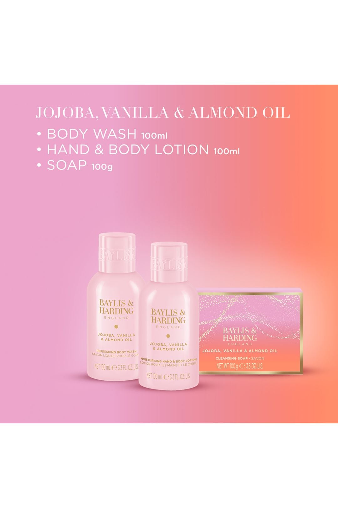 Baylis & Harding Jojoba, Vanilla & Almond Oil Make Me Sparkle Bathing Gift Set Multi image 4