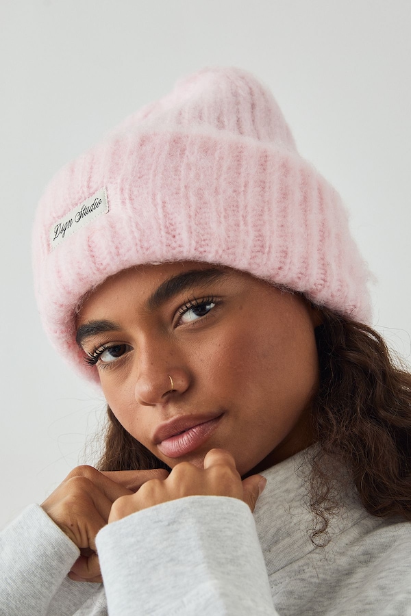 DSGN Studio DSGN Studio Brushed Knit Beanie Hat Baby Pink