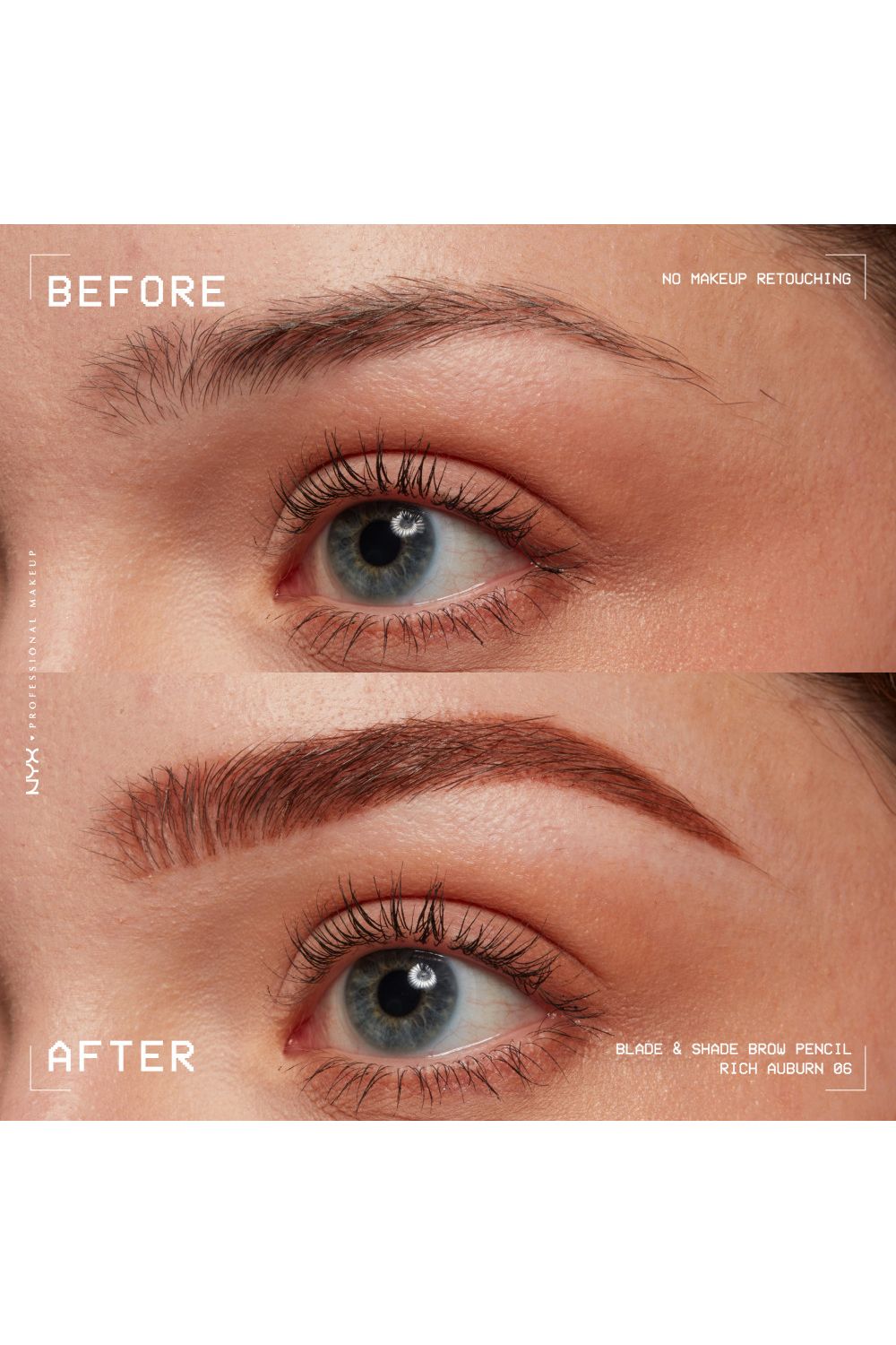 NYX Professional Makeup Blade & Shade, Nano Brow Mechanical Pencil 0.06g Rich Auburn image 8