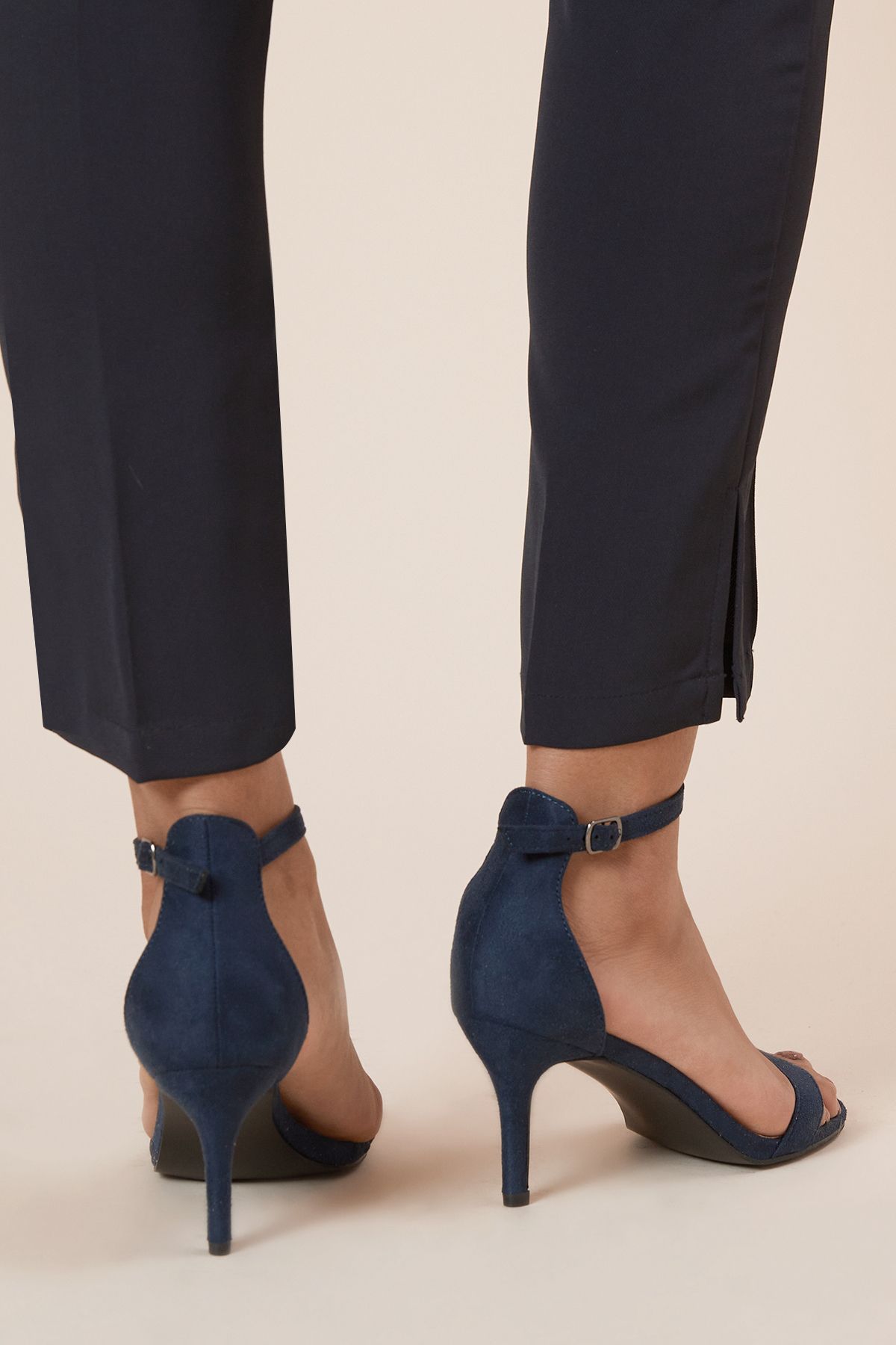 Dorothy Perkins Tasha Barely There Medium Stiletto Heel Sandals Navy image 2