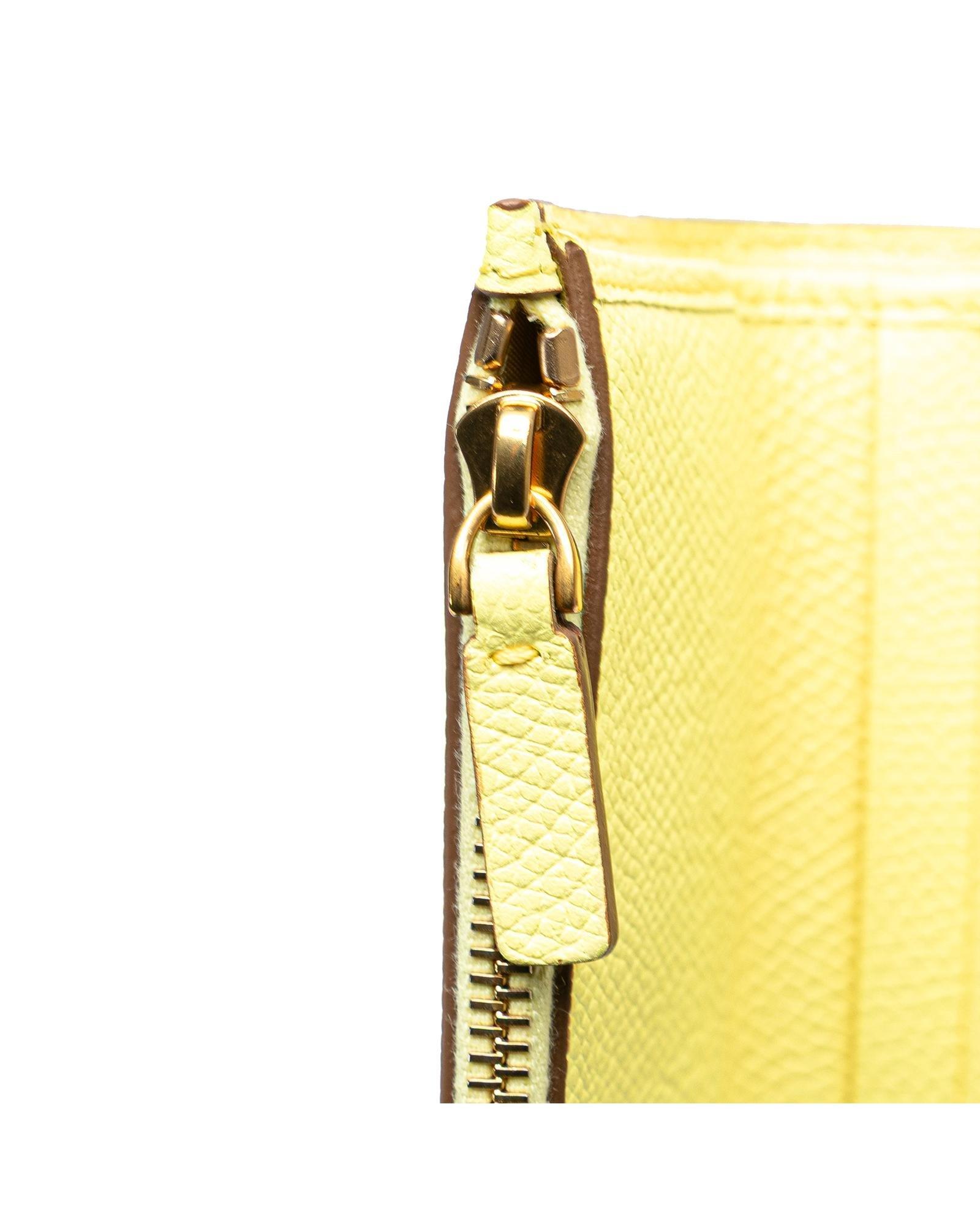Valentino Preloved Rockstud Mini Wallet Leather Wo - Yellow Short Wallets image 9
