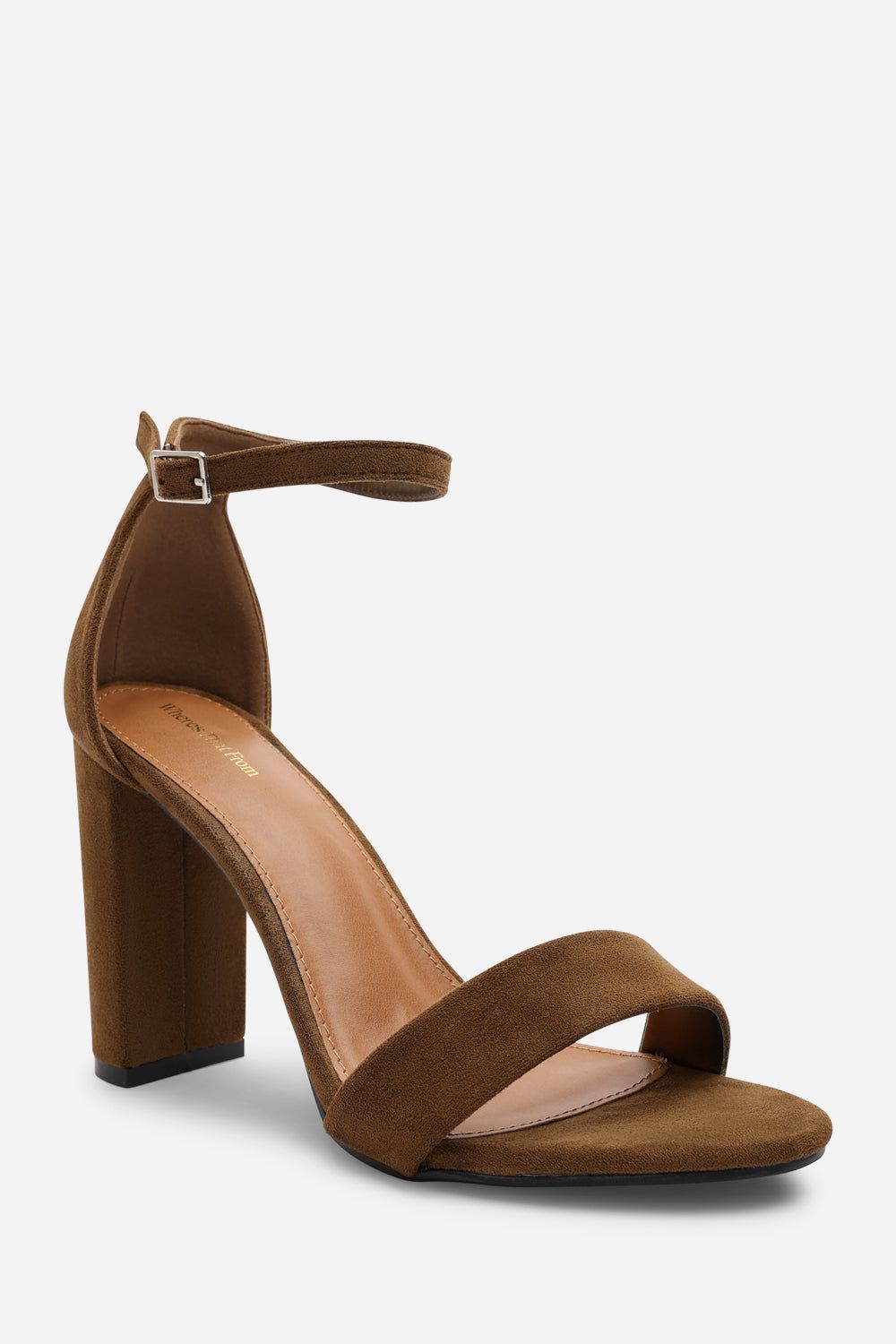 Where's That From 'Skye' Strappy Block Heels With Buckle Suede image 4