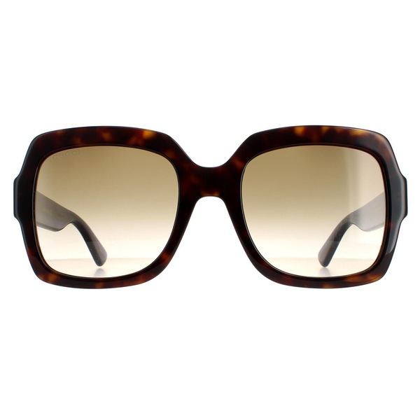 Gucci Square Havana Glitter Blue and Red Brown Gradient GG0036SN