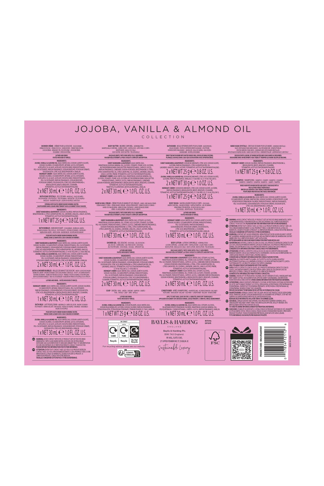 Baylis & Harding Ladies Luxury 24 Days of Beauty Advent Calendar Gift Set Multi image 8