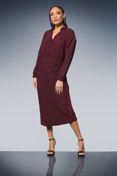 Principles Burgundy Hot Fix Jersey Shirt Dress Burgundy