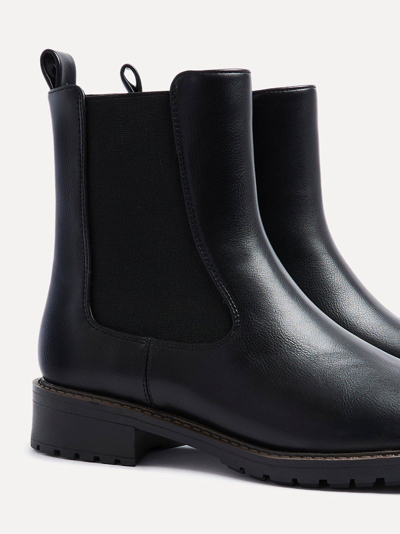 Linzi Dalston Black Faux Leather Classic Chelsea Boot image 5