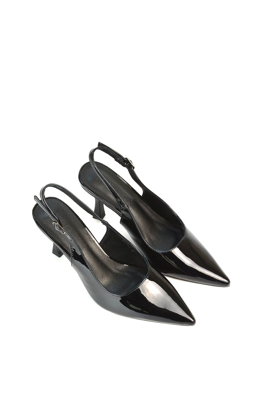 XY London 'Valerie' Stiletto High Heel Closed Toe Slingback Court Shoes image 5