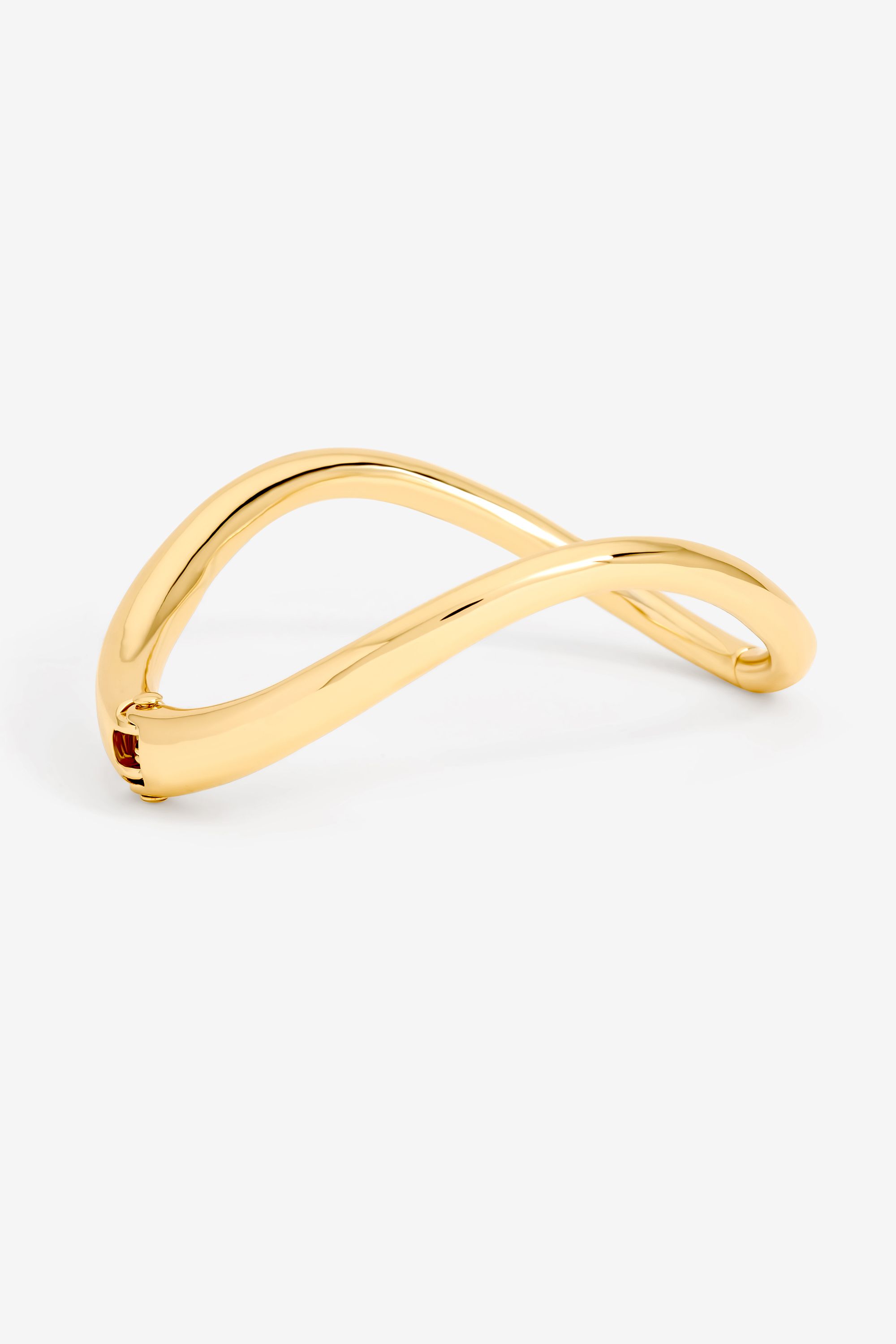 Jon Richard Silver Plated Polished Wave Cuff Bracelet image 1