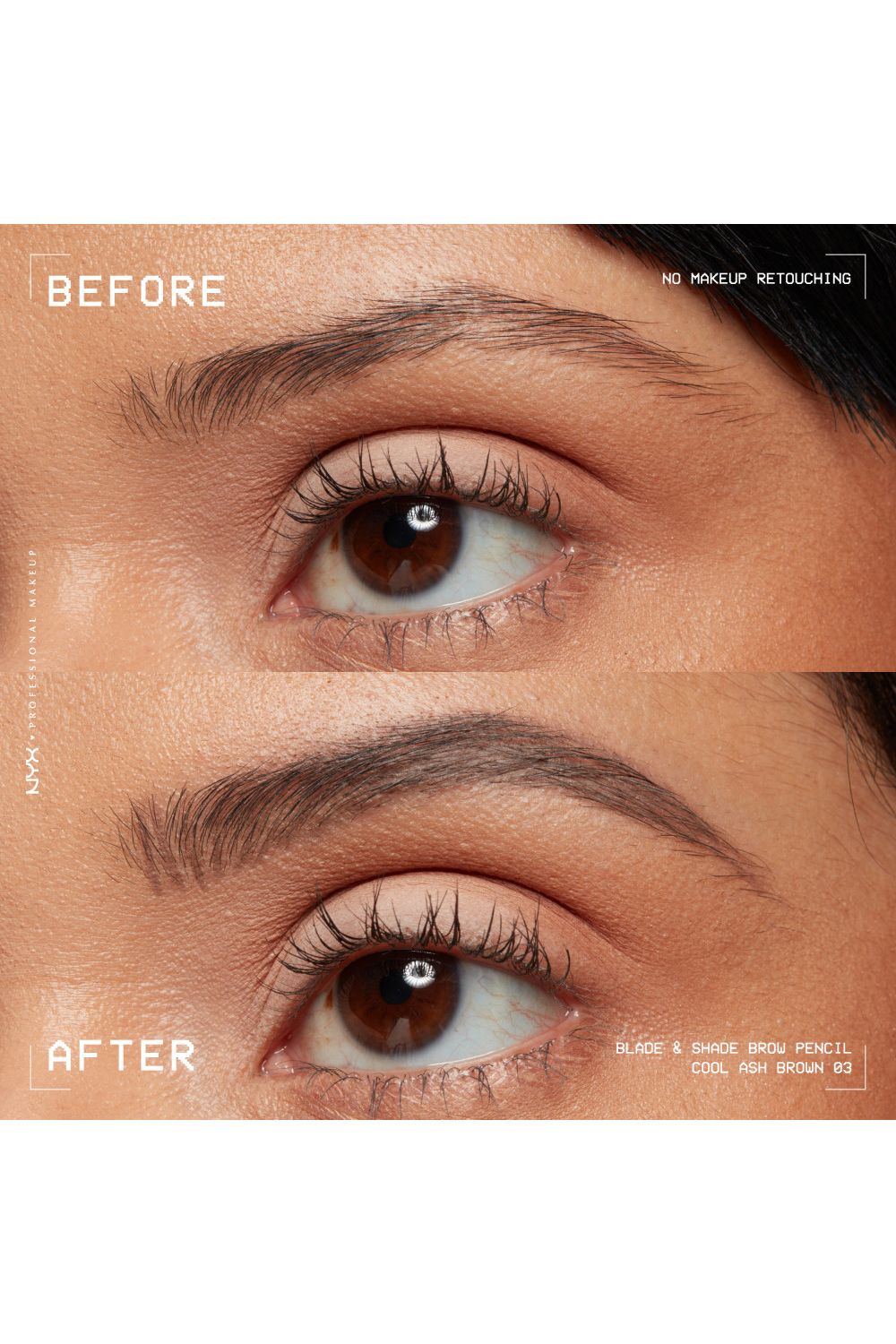 NYX Professional Makeup Blade & Shade, Nano Brow Mechanical Pencil 0.06g Cool Ash Brown image 8