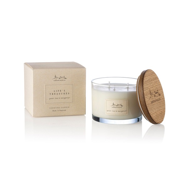 The London Wax Company Green Tea & Bergamot Lidded Candle 369g
