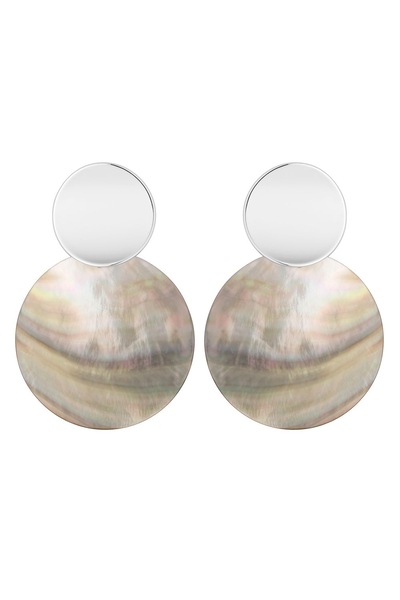 Jon Richard Silver Plated Mother of Pearl Statement Earrings