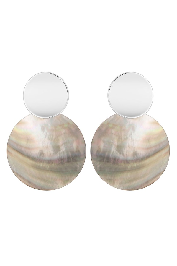 Jon Richard Silver Plated Mother of Pearl Statement Earrings