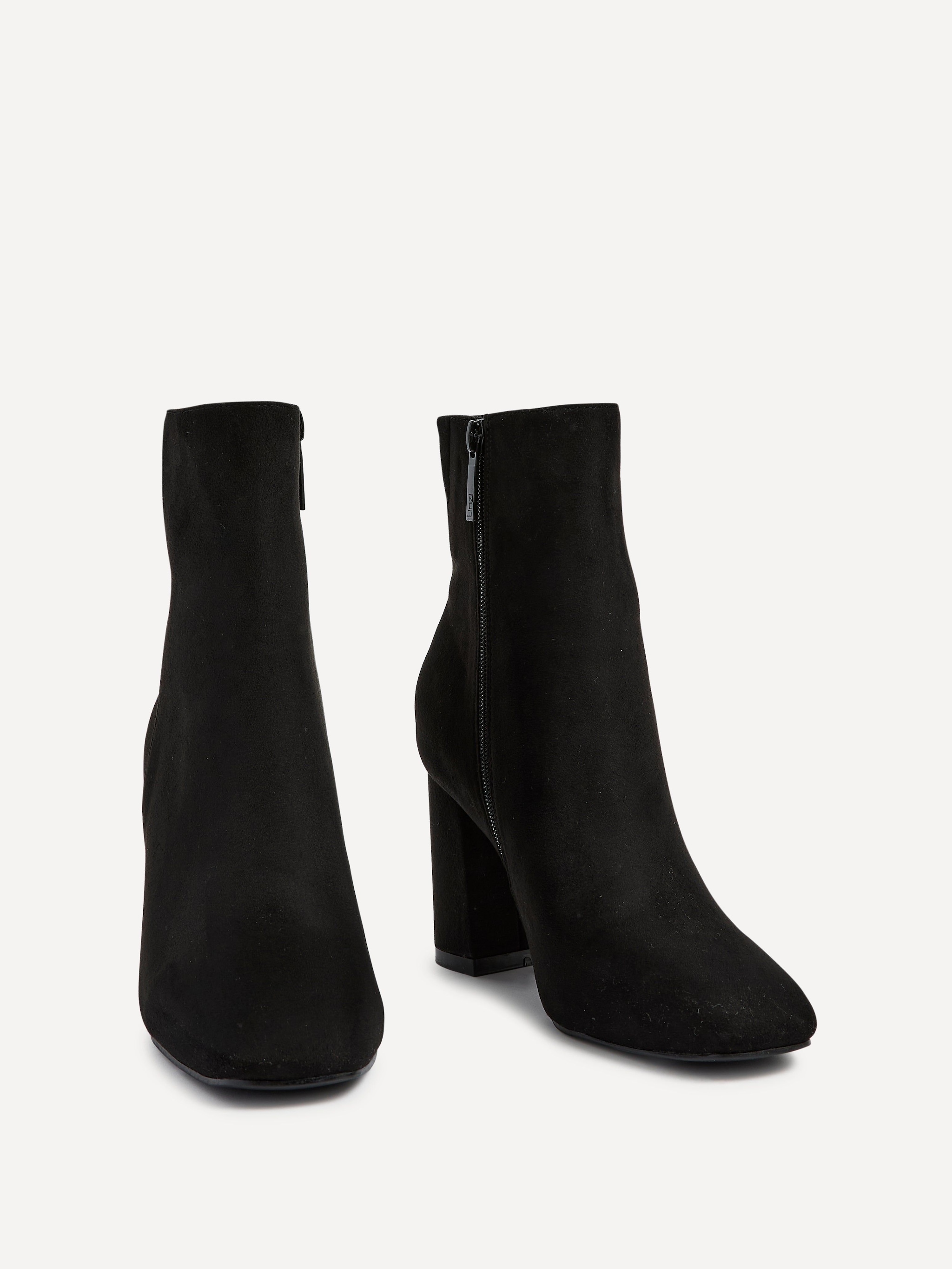 Linzi Scout Black Suede Classic Block Heeled Ankle Boot image 3