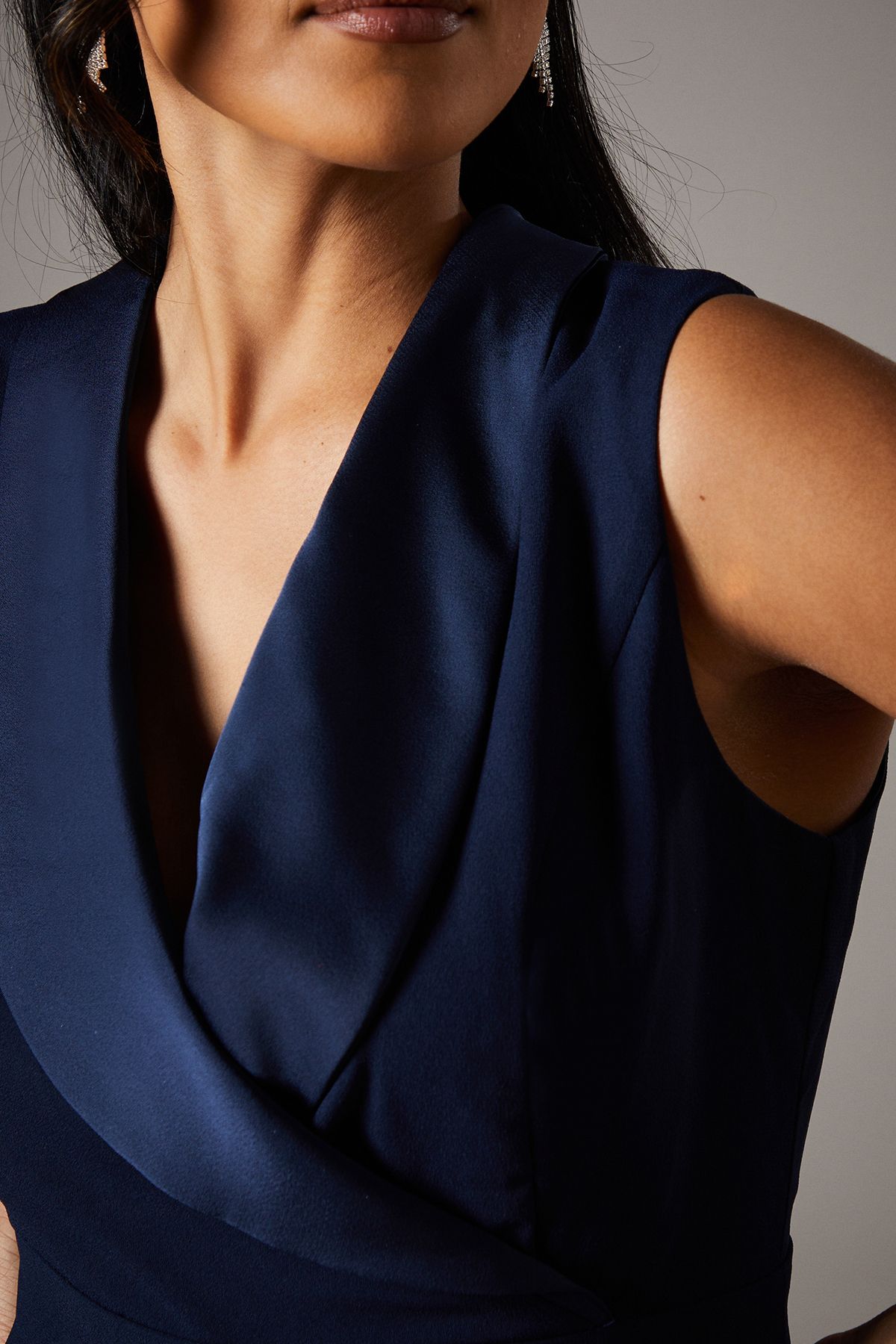 Coast Crepe Wrap Jumpsuit Navy image 4