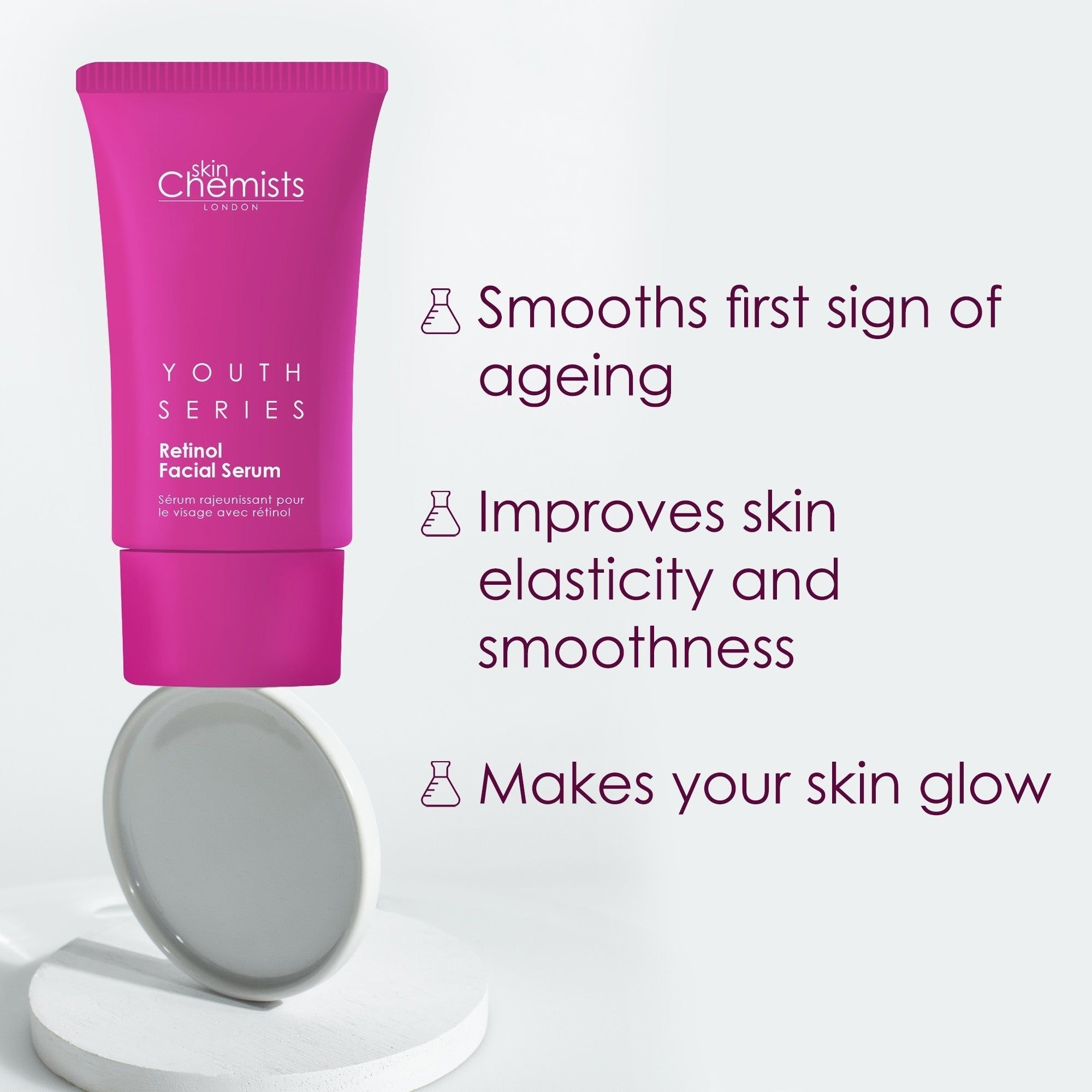 skinChemists Youth Series Retinol Facial Serum 30ml image 3