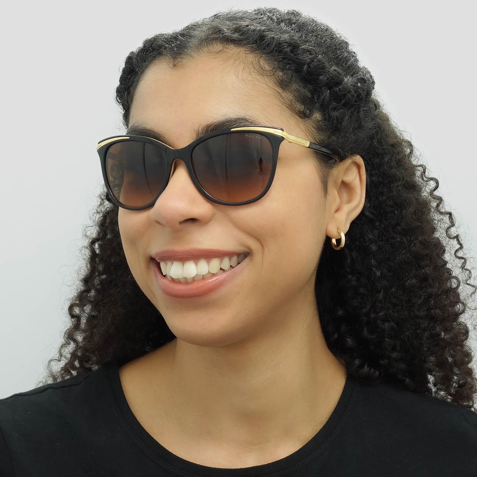 Ralph by Ralph Lauren Cat Eye Black Brown Gradient Sunglasses image 6