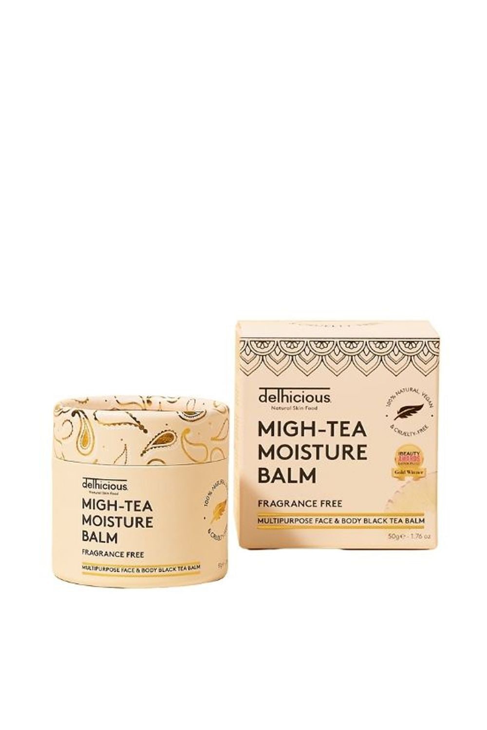 Delhicious Migh-Tea Moisturise Multipurpose Balm - Fragrance Free 50g Multi image 1