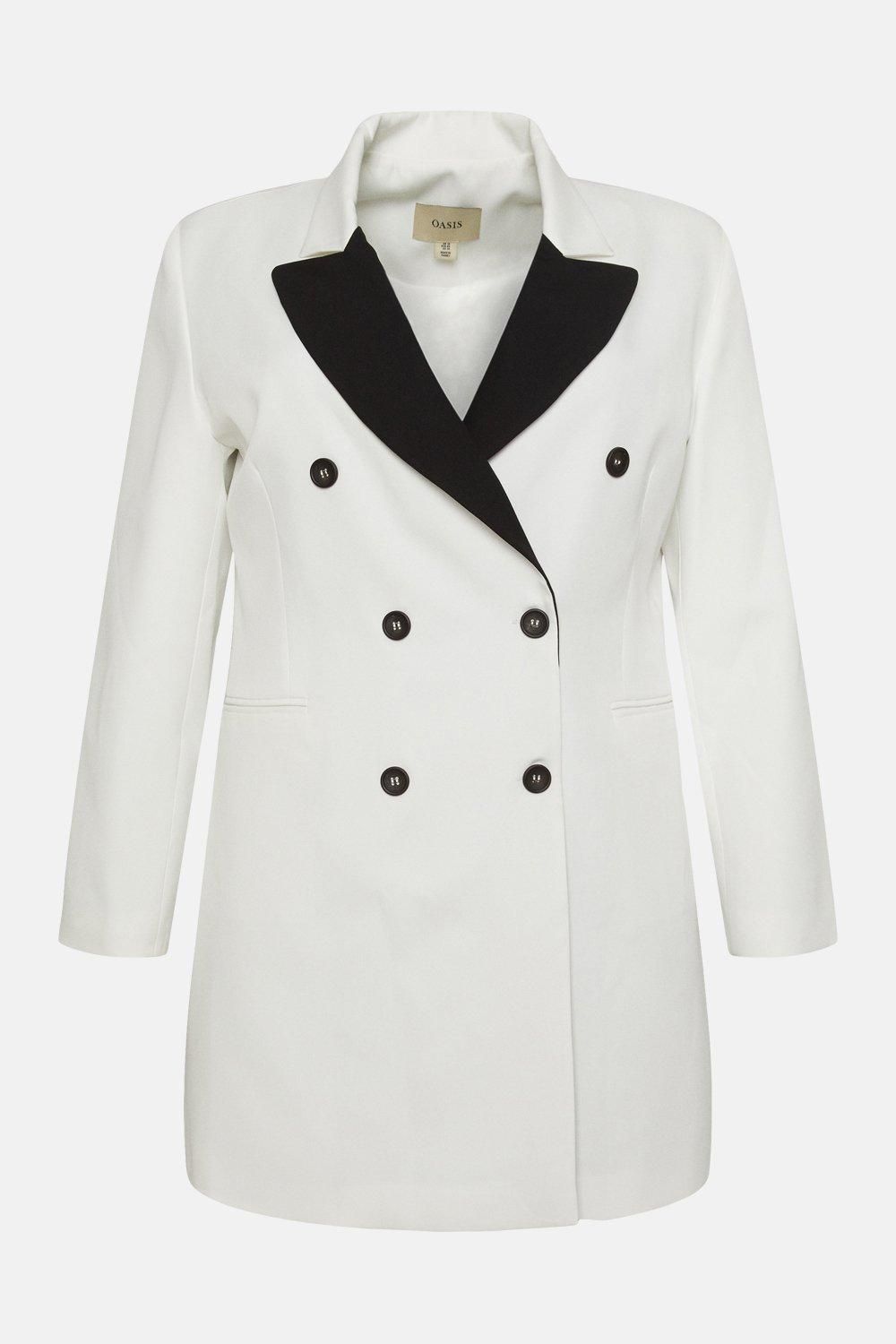 Oasis Curve Mono Contrast Blazer Dress Mono image 4