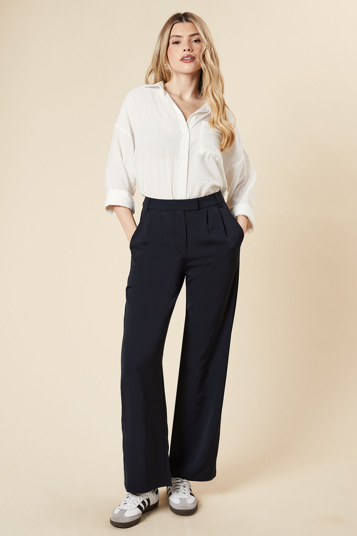 Dorothy Perkins Straight Leg Trousers Navy image 4