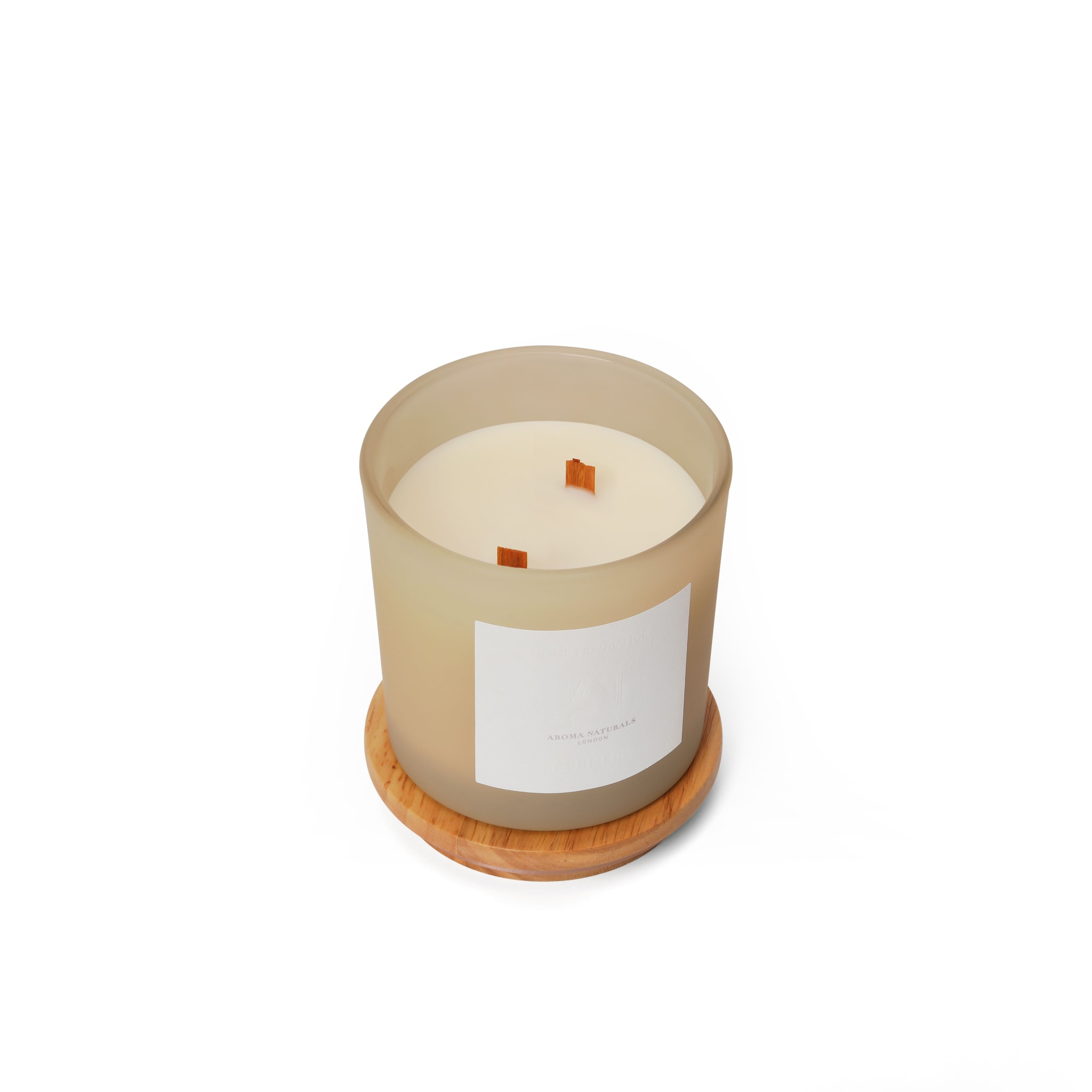 Aroma Naturals Frosted Decadence Glass Candle - Vanilla Bean Scent image 4