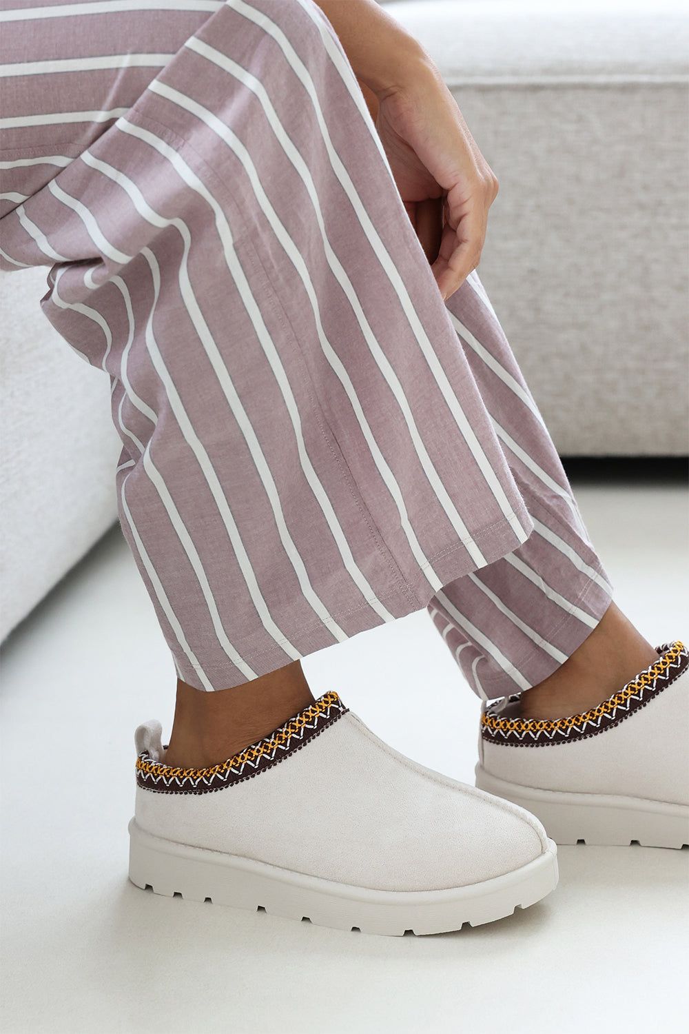 Where's That From 'Reina' Cosy Faux-Suede Fur Lining Slipper image 3