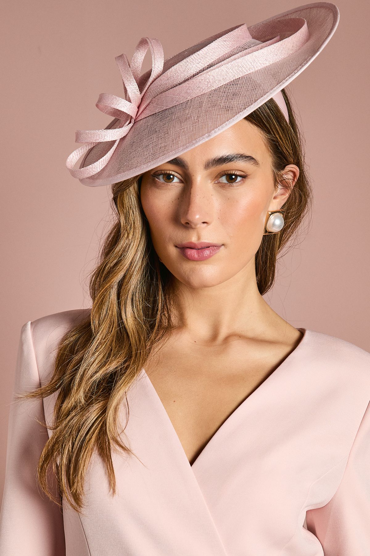 Coast Loop Detail Disc Fascinator Pink image 2