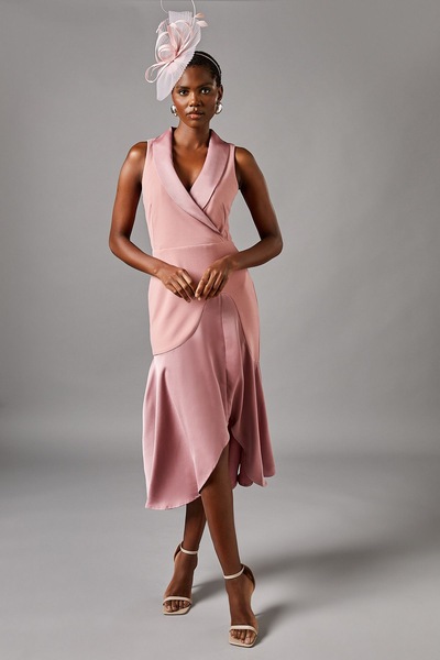 Coast Tux Sleeveless Midi Dress Mauve