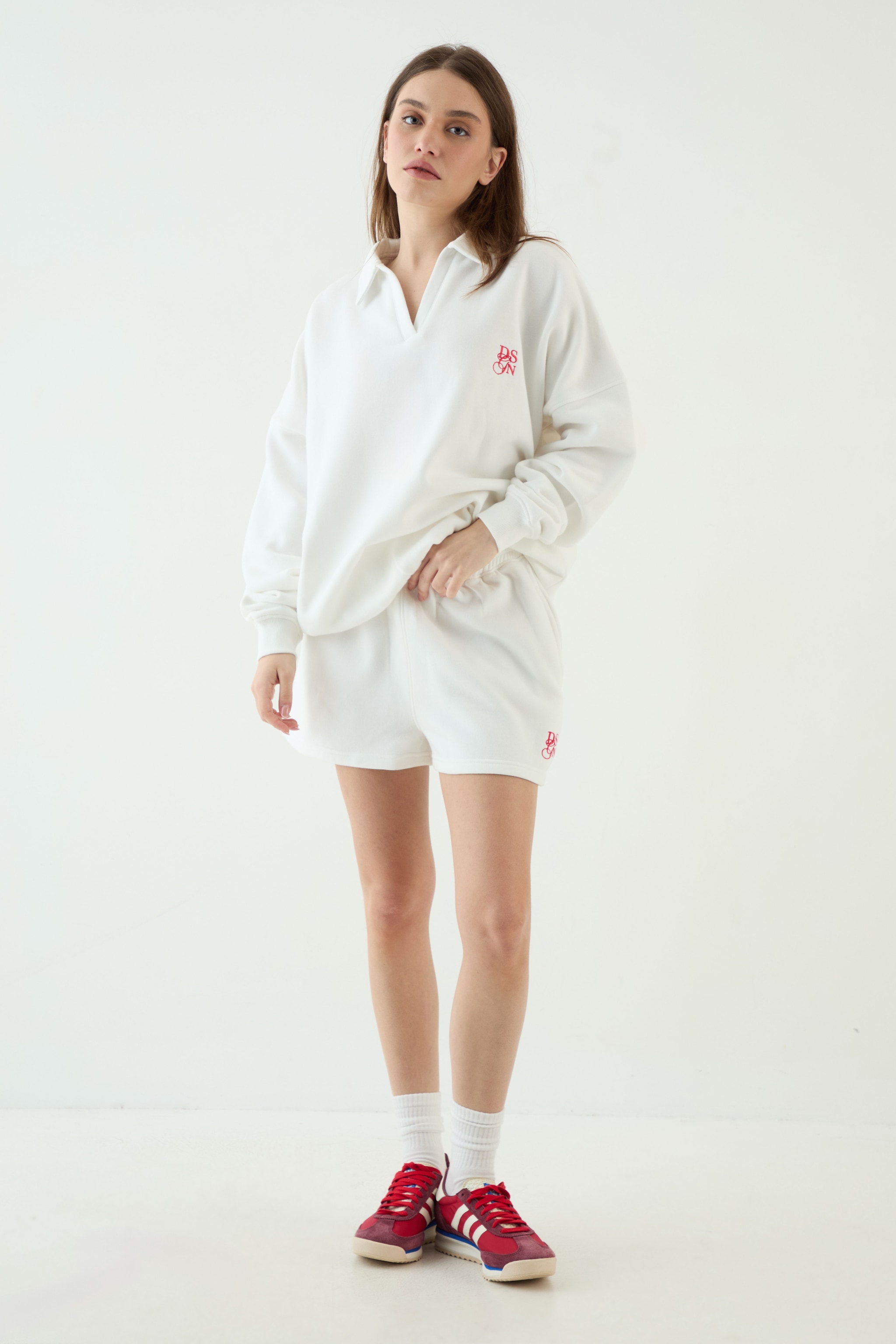 DSGN Studio DSGN Studio Drawstring Waist Sweat Short Ecru