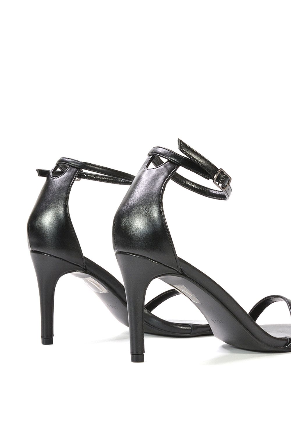 XY London 'Emma' Square Toe Stiletto High Heel Summer Sandals With Ankle Strap image 5