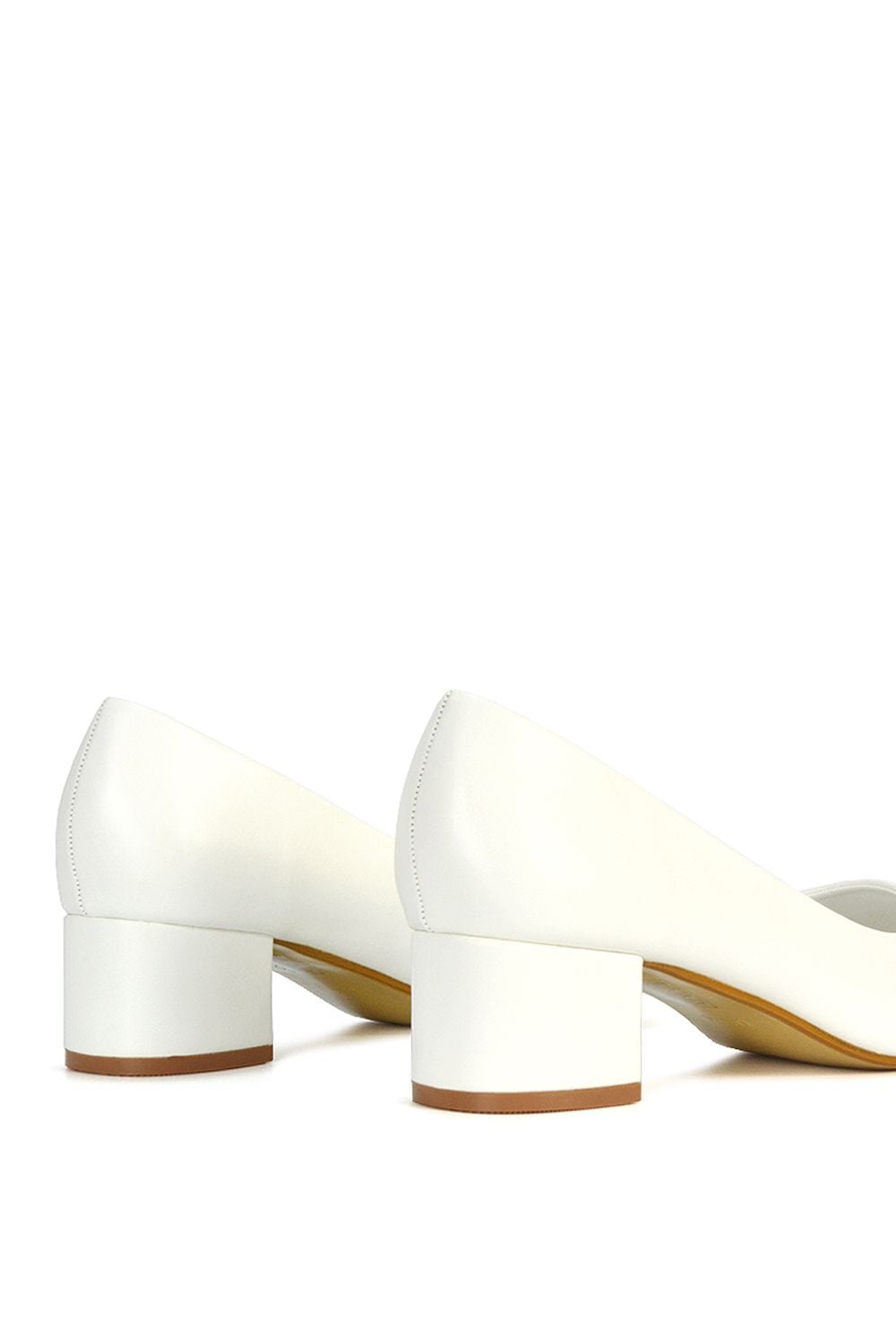 XY London 'Liberty' Low Block Heel Round Toe Slip On Court Shoes image 5